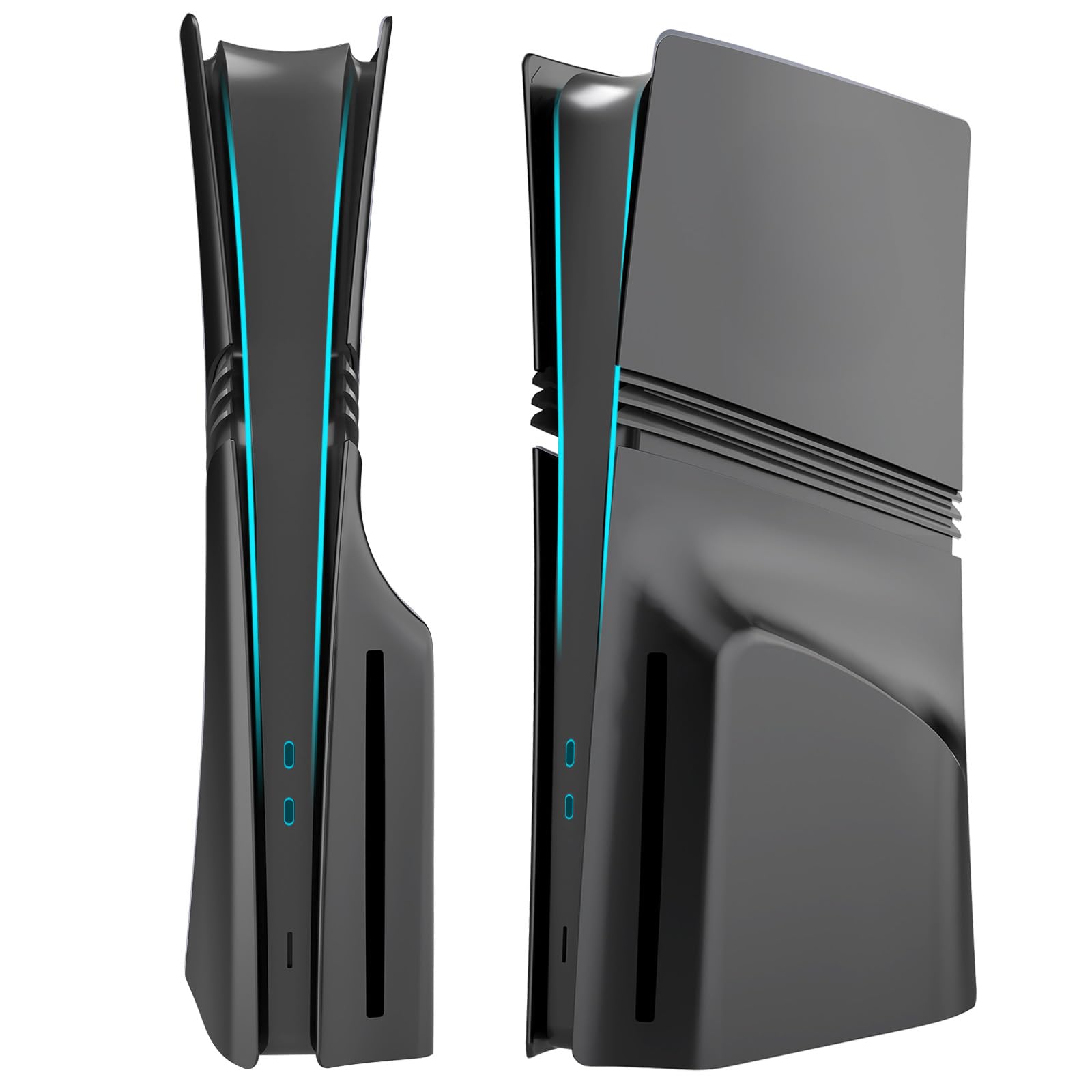 ElitePlay Black PS5 Pro Disc Faceplates Cover Case Replacement for Playstation 5 Pro Model Disc Edition