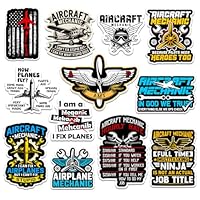 12 Pcs Aircraft Mechanic Stickers Pack, Funny Aviation Maintenance Vinyl Decals for Plane Repair Technicians, AMT Humor, Toolbox, Laptops, Water Bottles, Hangar and Aviation Gear 3