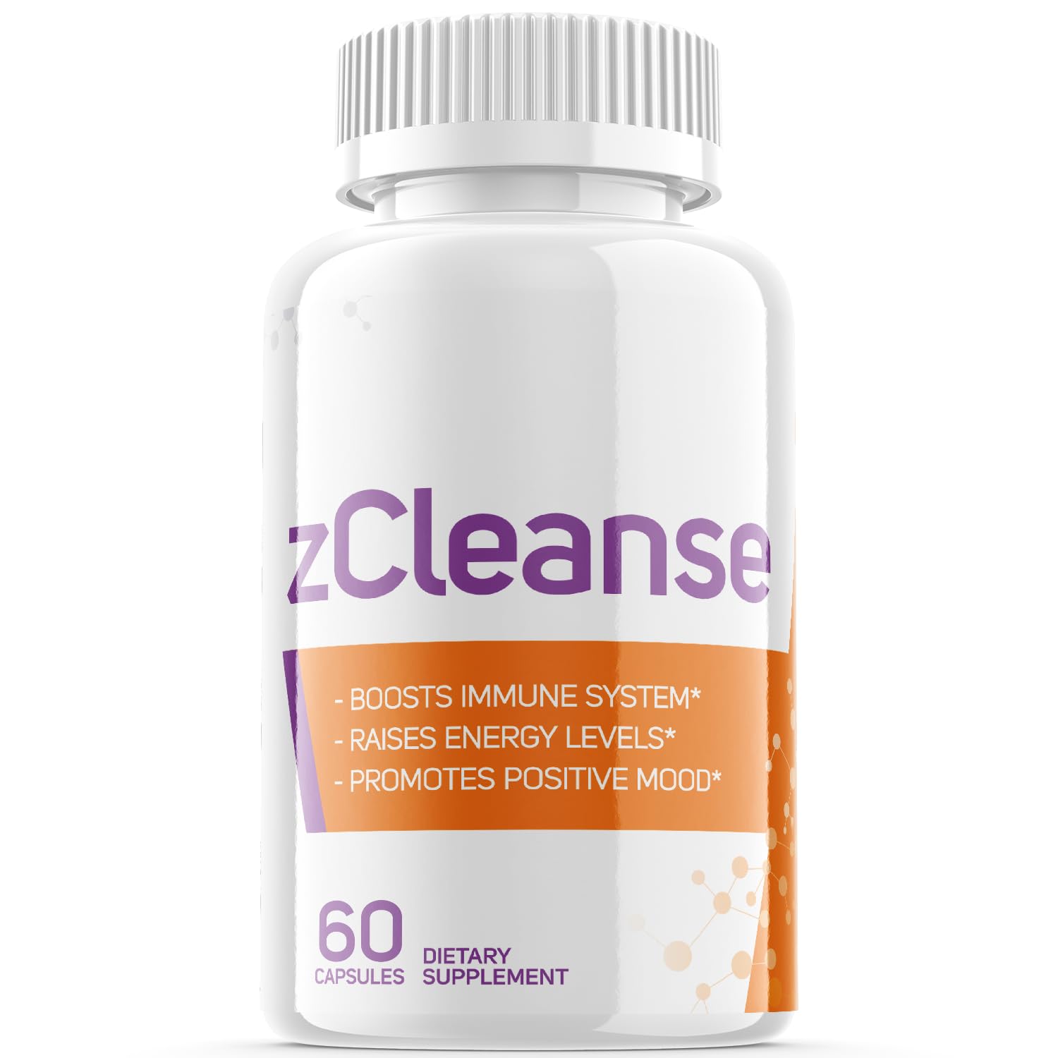 zCleanse, zCleanse Pills, zCleanse Capsules, zCleanse Supplement, zCleanse Boosts Immune System, zCleanse Raises Energy Levels, zCleanse to Promote Positive Mood Advanced Formula (60 Capsules)