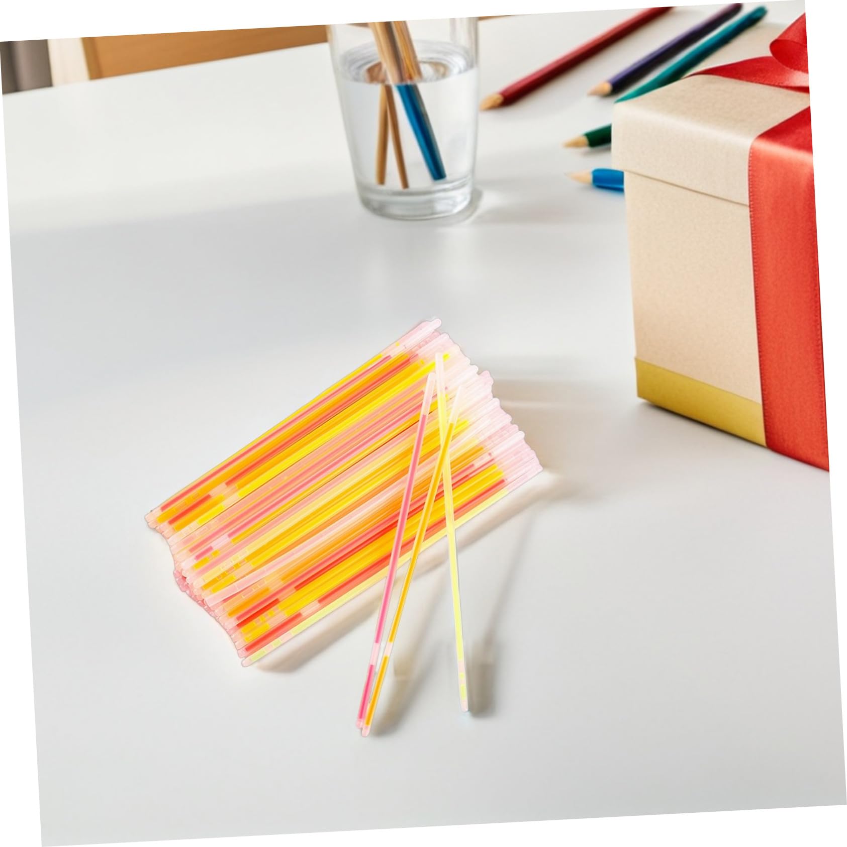 Pulseras de Palitos Luminosos 150 Piezas de Plástico para Fiesta