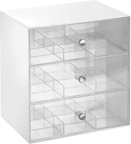 Miniatura 9 de mDesign - Organizador de cocina de plástico, 3 cajones, 27 secciones