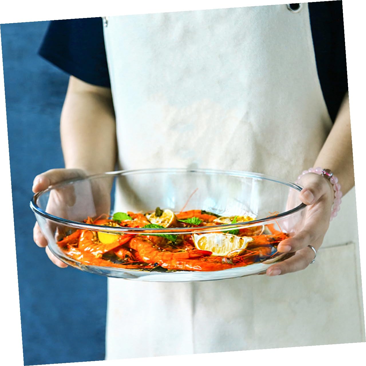 DOITOOL Ovales Glas Backofen Geschirr 2400ml Mikrowellengeeignete Glaspfanne Ofenfestes Haushaltsgeschirr für Backen und Servieren
