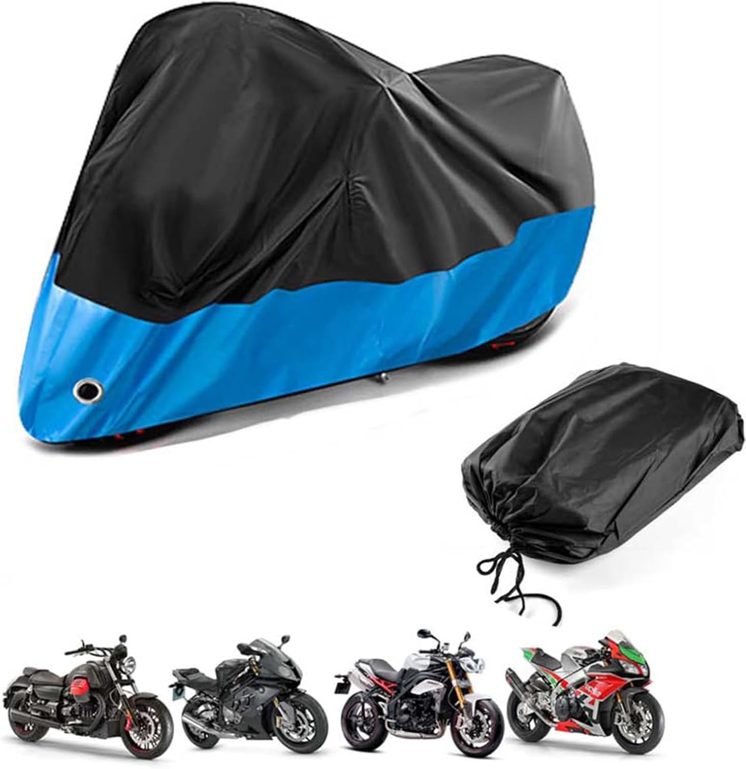 Motorcycle Cover for Honda Metropolitan 2004-2025 Durable Waterproof Motorbike Outdoor Protection All Season Moped Cover Breathable Outdoor Accessories,BlackBlue