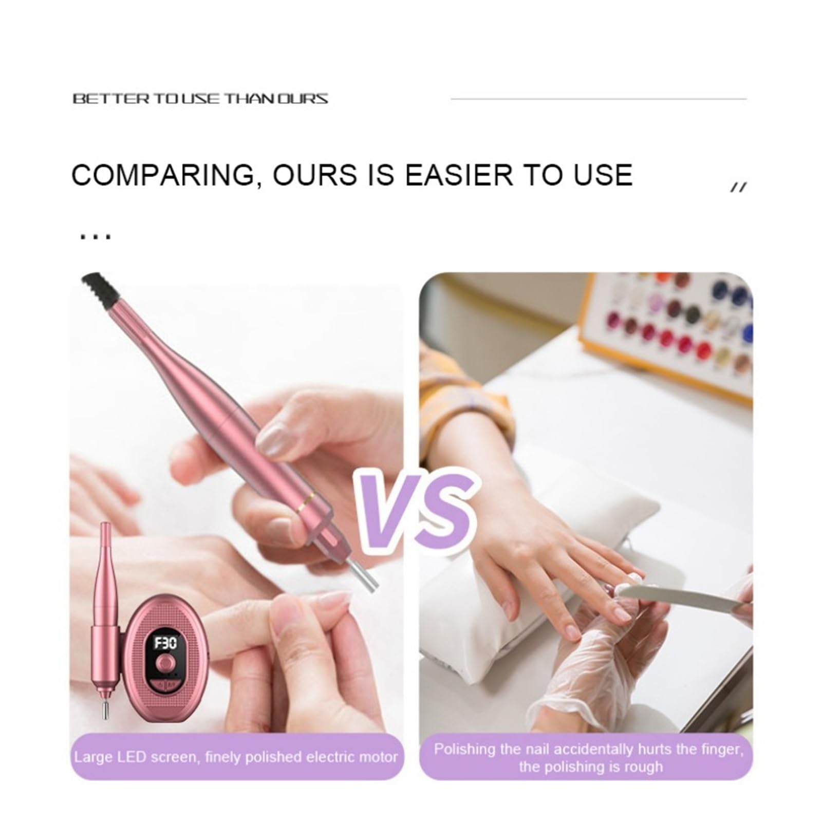 Trapano elettrico per unghie, Trapano elettrico portatile for unghie, kit lima for elettrica professionale compatta Efile for in gel, strumento for lucidatura pedicure manicure