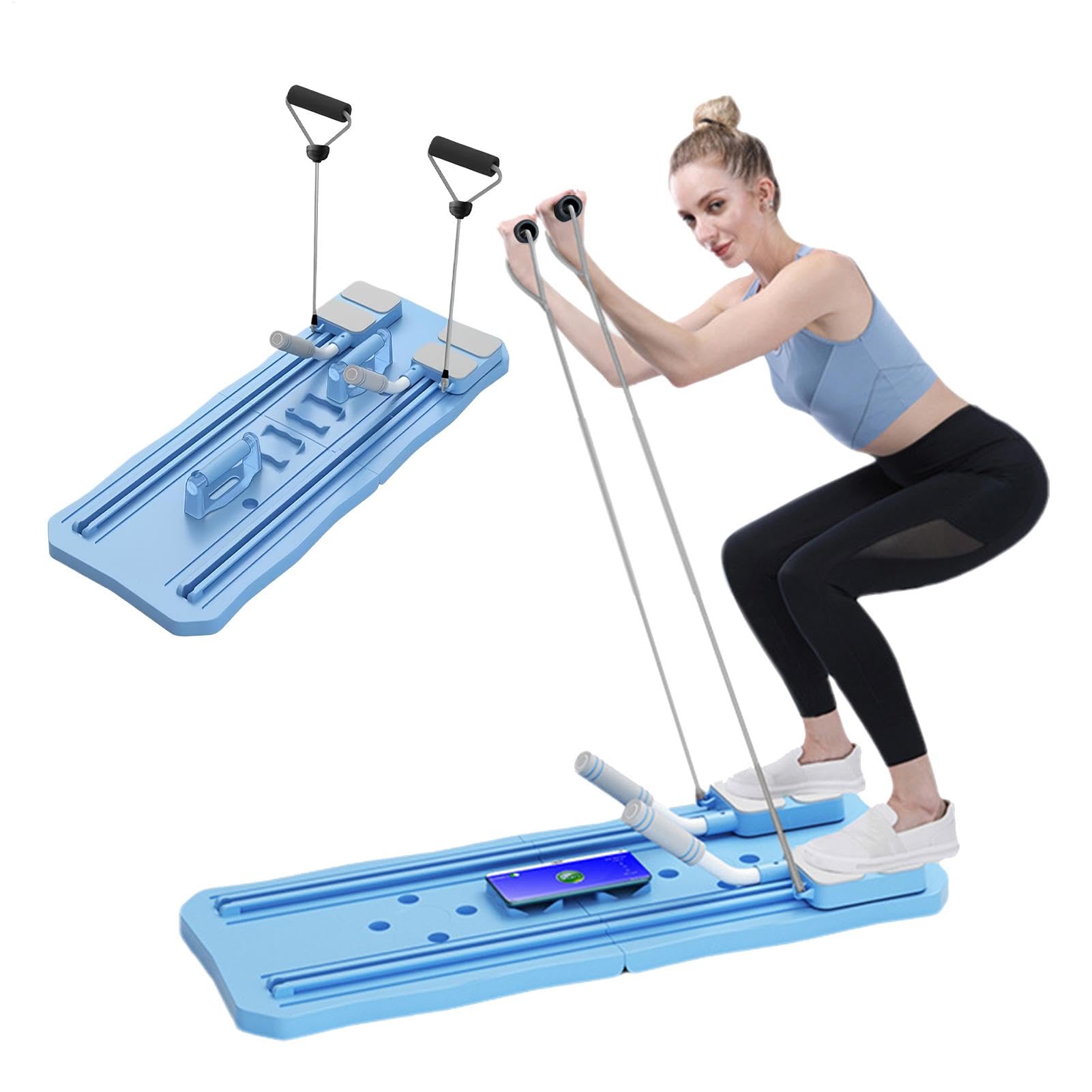 Pilates Reformer Set, Pilates Reformer, Macchina del trainer AB | riformatore di pilates portatili, Attrezzatura da esercizio interno per casa, tavola molesta