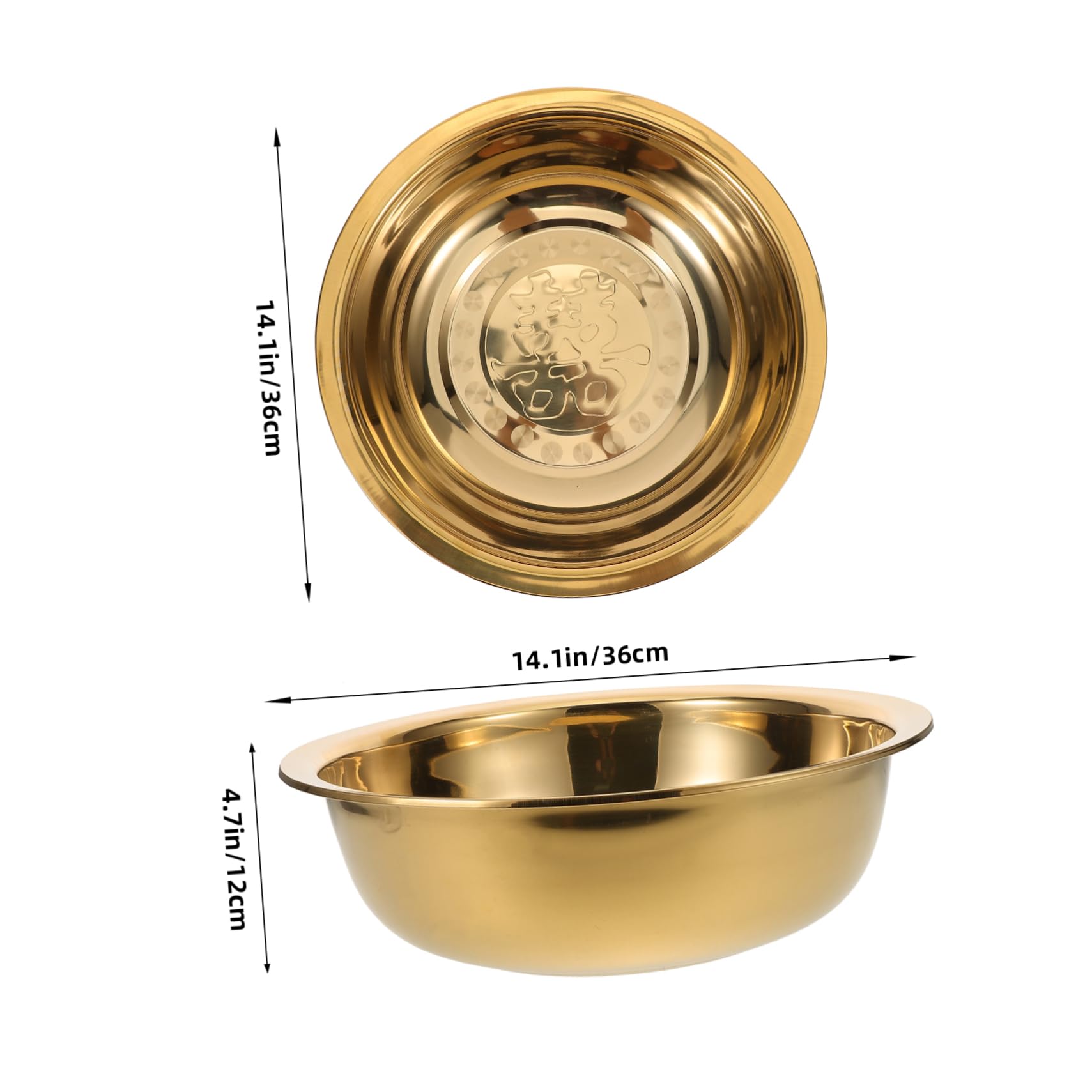 GALPADA Goldene Edelstahl Waschwanne für Küche und Salon, Groß