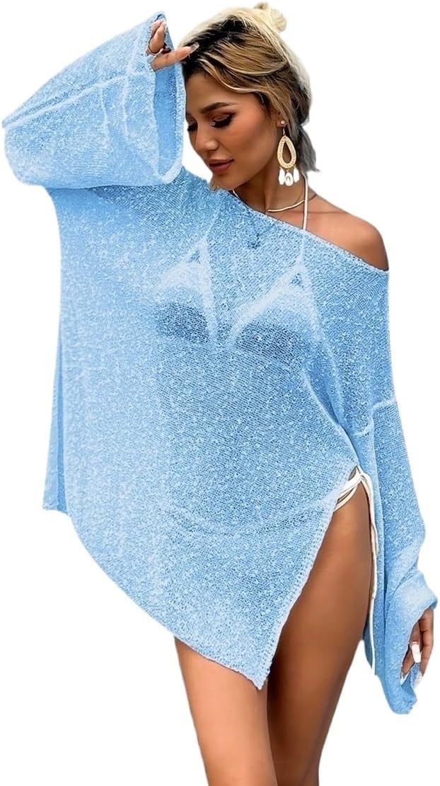 Women's Loose Chiffon Beach Cover Up Dress, For Summer cover ups for swimwear