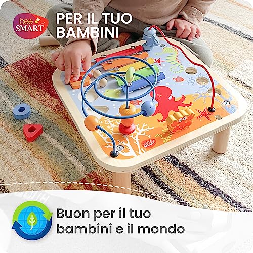 Tavolo di attività in Legno - Gioco 5 in 1 per