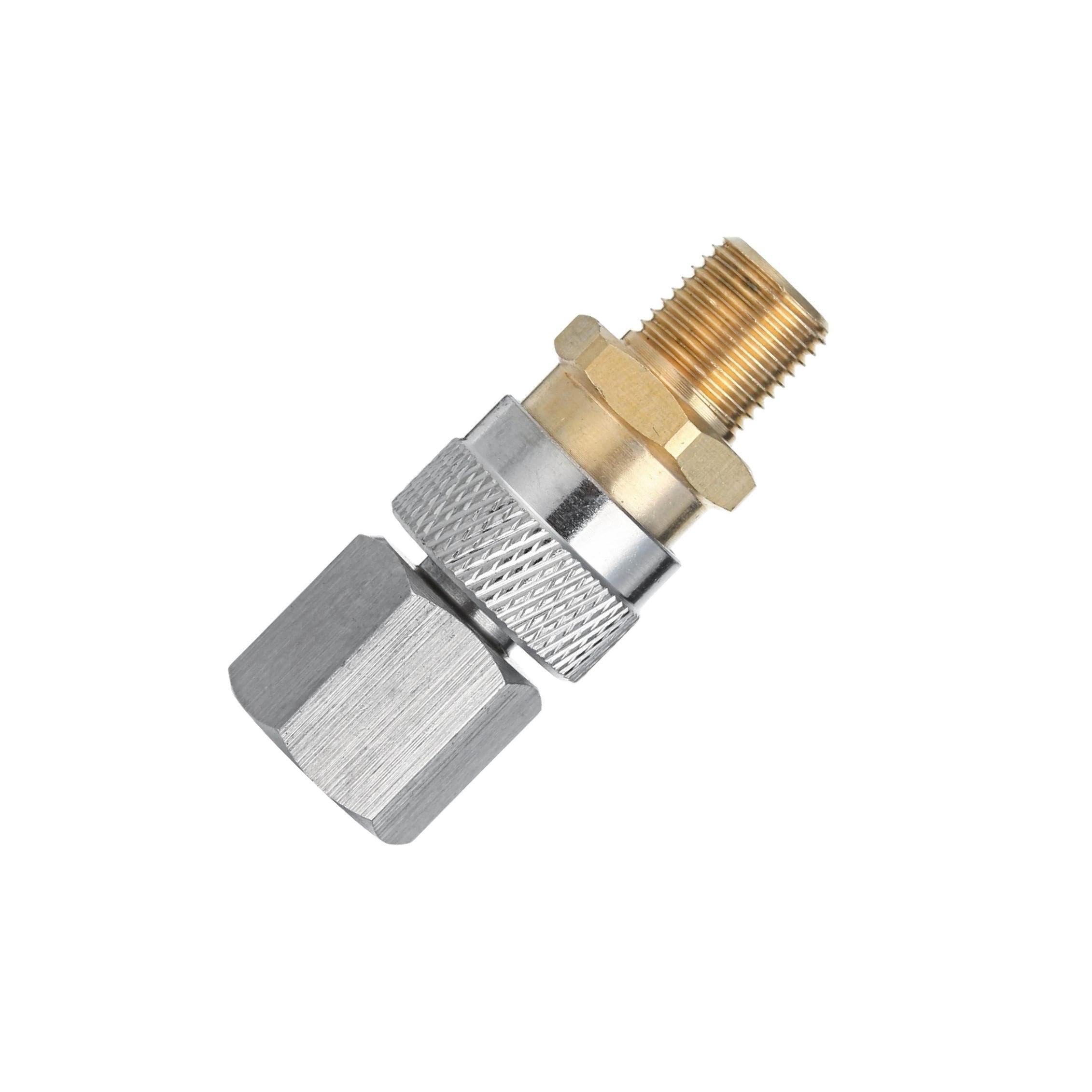 TWISAXC Hydraulic Quick Connect Couplers Quick Assembly Easy to 1/8 BSPP Brass Couplings Pressure Washer Solutions Coupler Hydraulic Couplers Connect Fittings