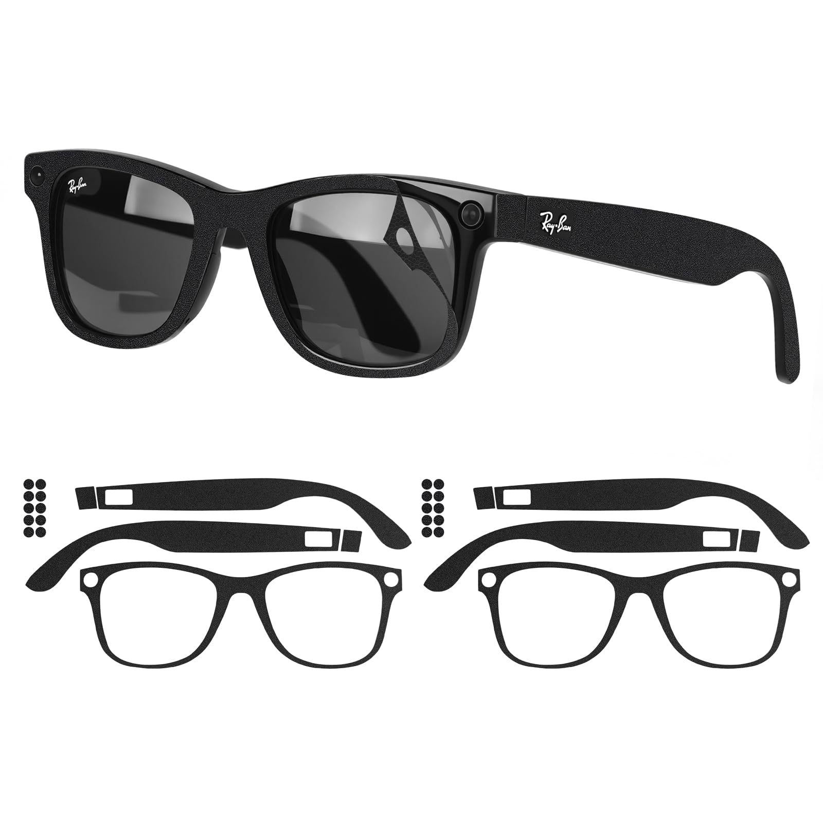 Amazon.com: Glasses Frame Skins Stickers for Ray-Ban Meta Wayfarer