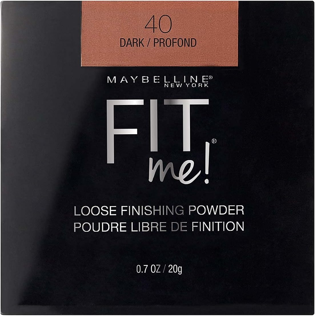 Maybelline Fit Me Loose Matte Finishing Powder For All Skin Type, 40 Dark, 0.7 Oz (Pack Of 2),Brown