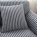 Lanqinglv Streifen Kissenbezug mit Kissen Kopfkissen Baumwolle Sofakissenbezug Stretch Elastischer Kissenhülle Sofa 50x50cm