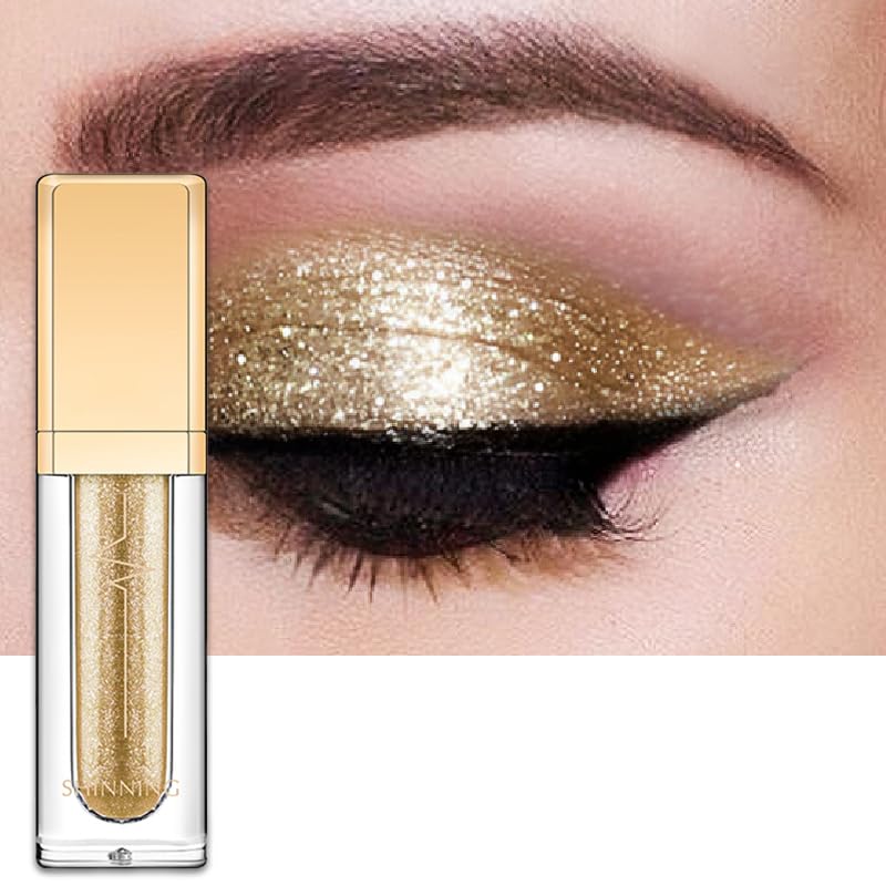 Liquid Glitter Eyeshadow & Eyeliner Pen, eyeshadow Stick, Highly Pigmented glitter Eyeliner Shimmer