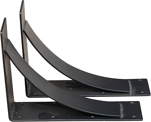 Miniatura 26 de Rustic Red Door Co. Soporte triangular de acero resistente para estante flotante, pequeño decorativo, soporte de estantería de bricolaje