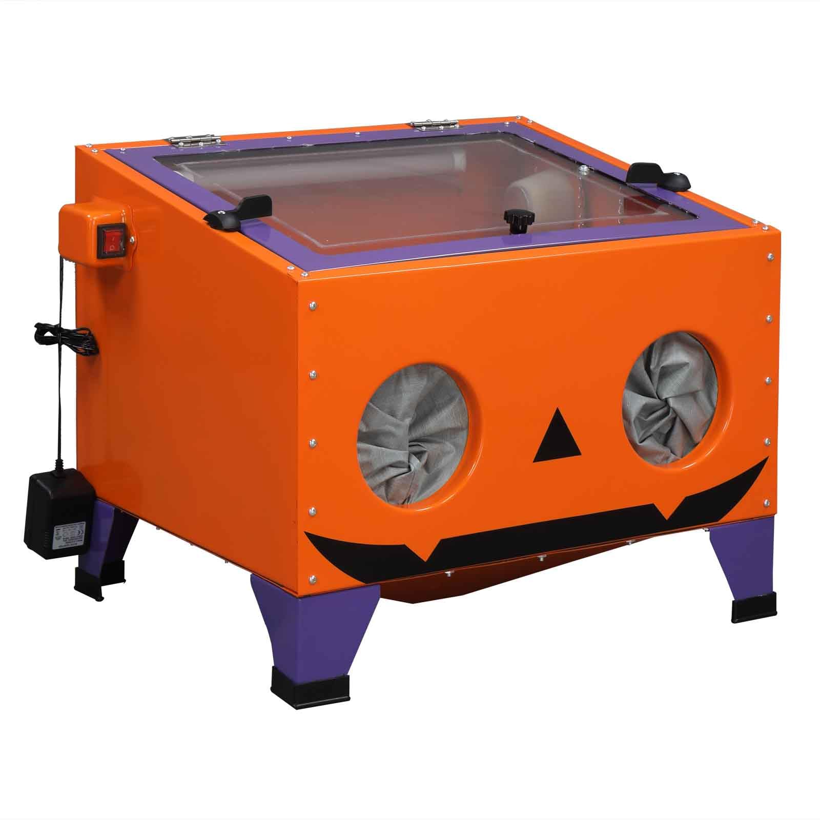 AutoForever 25 Gallon Bench Top Portable Sand Blaster Cabinet Kit 40-80PSI 5CFM Power Sand Blaster 15.75 x 11.6