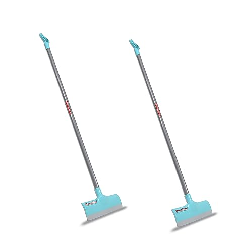 Homfine Combo Set of 2Pcs Floor Cleaning Super Squeegee Wiper with Long Handle Sharp Rubber Edge Blade for Home, Bathroom Multipurpose Floor Cleaning (Aqua Green, Length : 4Ft)-123