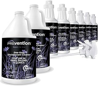Prevention Gallon Concentrate 2 Pack & Disinfectant 32oz Spray 6 Pack – Surface Disinfecting Supplies for Salons, Spas, Clinics – Hospital Grade