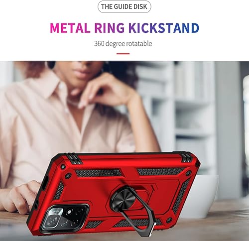 Miniatura 9 de Funda para Redmi Note 11 4Gpara Redmi Note 11S 2201117TY con protector de pantalla de vidrio templado, grado militar Soporte magnético para montaje