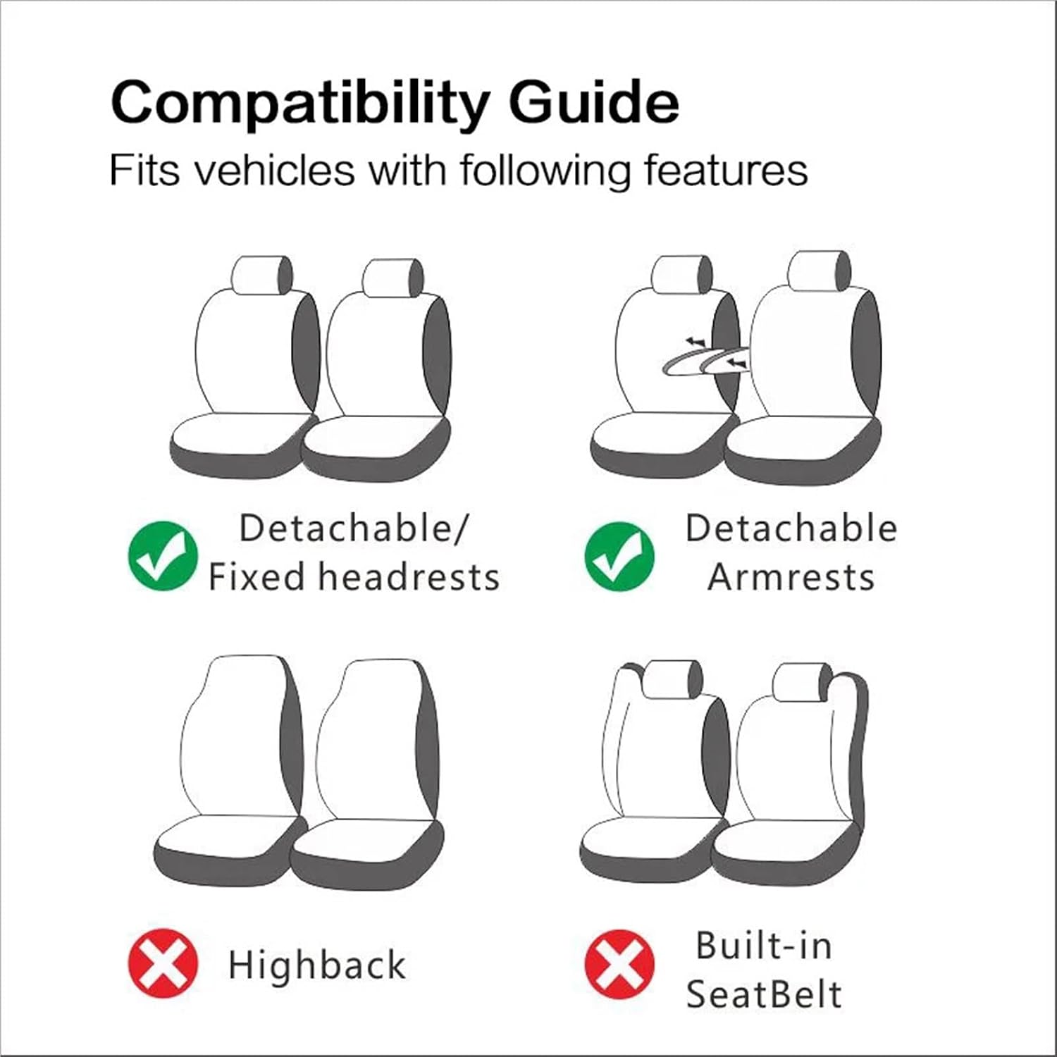 7pcs Car Seat Covers Universal-Styling for Car/Truck for 2001 Chrysler Voyager for 307sw Minivan