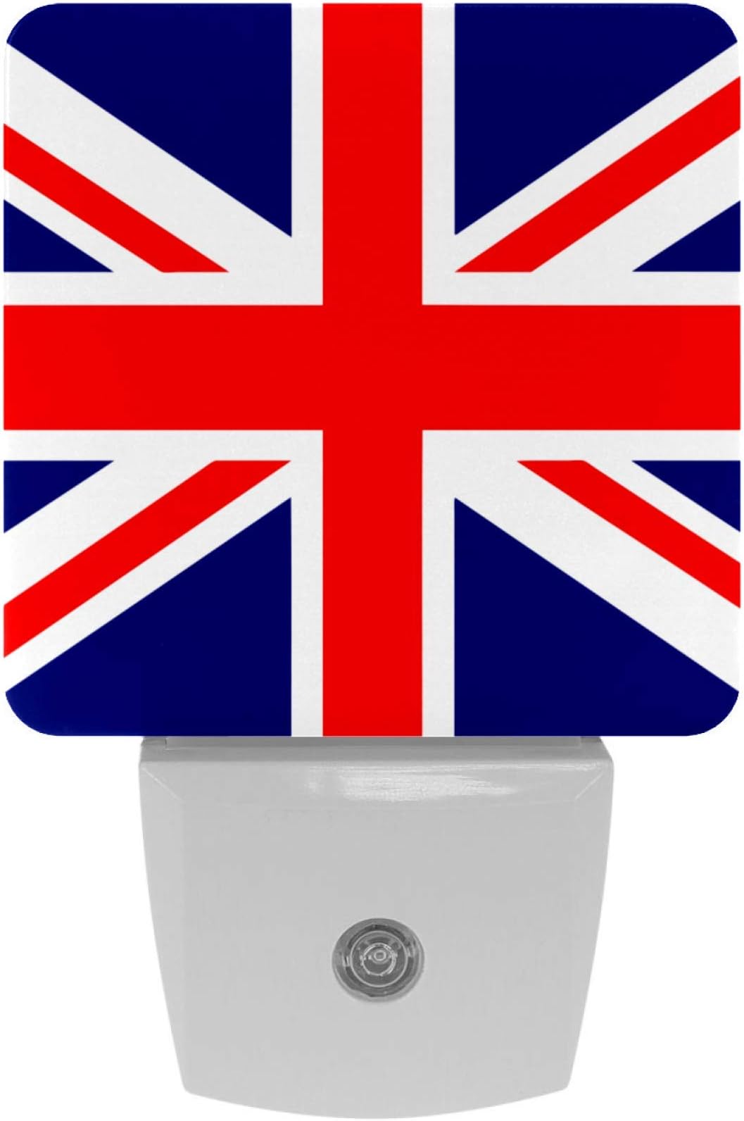 LORVIES UK British Flag Plug in LED Night Light Auto Sensor Dusk to Dawn Decorative Night for Bedroom, Bathroom, Kitchen, Hallway, Stairs,Hallway,Baby's Room, Energy Saving
