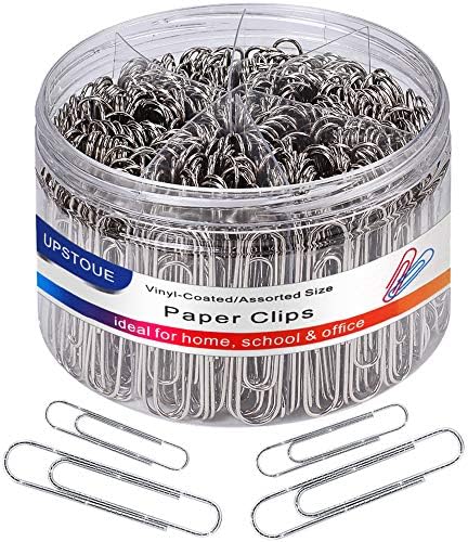 Paper Clips NonSkid, Medium and Jumbo Paper Clips (1.3 inch & 2.0 inch), Durable & Rustproof, Coated Paper Clip Great for Office School and Personal Use Paper Clips NonSkid, Medium and Jumbo Paper Clips (1.3 inch & 2.0 inch), Durable & Rustproof, Coated Paper Clip Great for Office School and Personal Use
