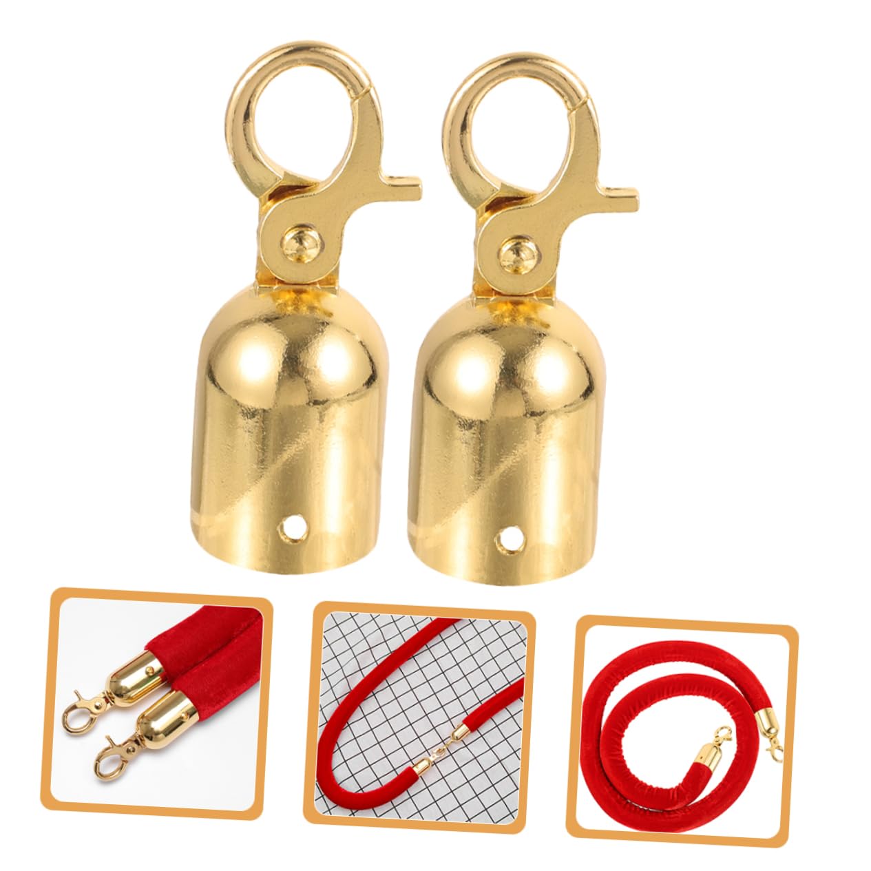 NULYLU Thick Rope Hanging End Stopper Stainless Steel Snap Hooks Decking Railing Accessories 2 Pack