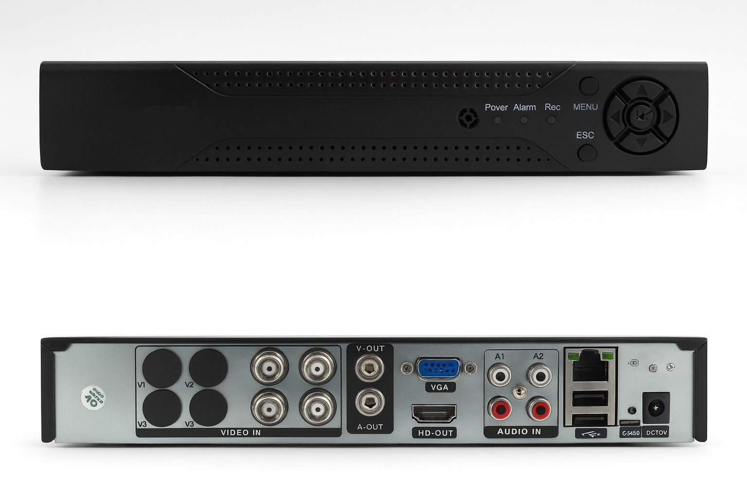 Kit DVR Videosorveglianza HDMI 4 Canali con 4 Telecamere IR 24 LED, Cavi BNC Inclusi, DVR H.264 LAN USB VGA, Sistema Completo per Interni Ed Esterni - CW566