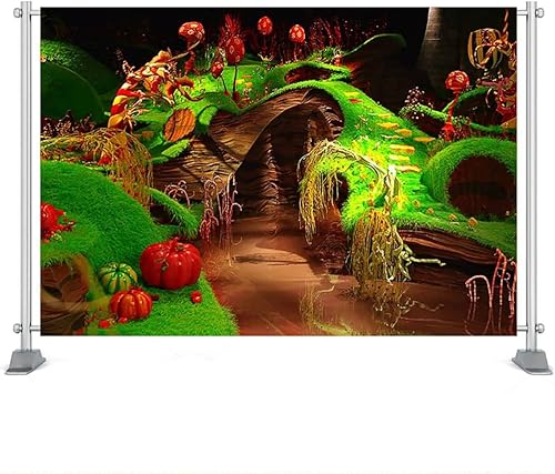 Miniatura 1 de Willy Wonka - Telón de fondo fotográfico de Charlie and The Chocolate Factory - Pancarta de fiesta de cumpleaños para bebé recién nacido (7 x 5 pies)