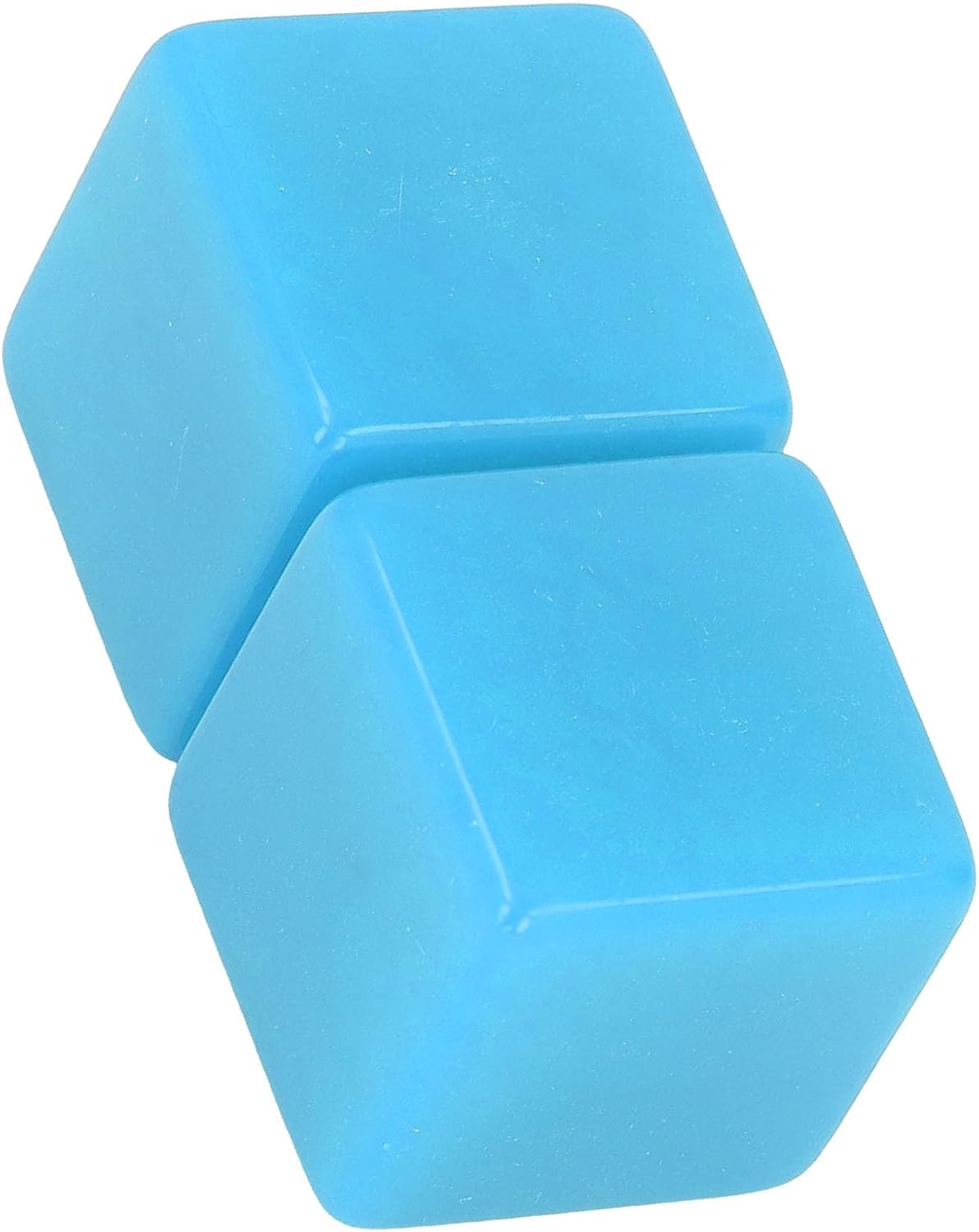 Dice Set, 6Pcs Plastic Hexahedral Cubes for Classroom Crafts Board Games Math Teaching, with Customizable Paintable Surfaces for DIY Educational Activities (Blue)