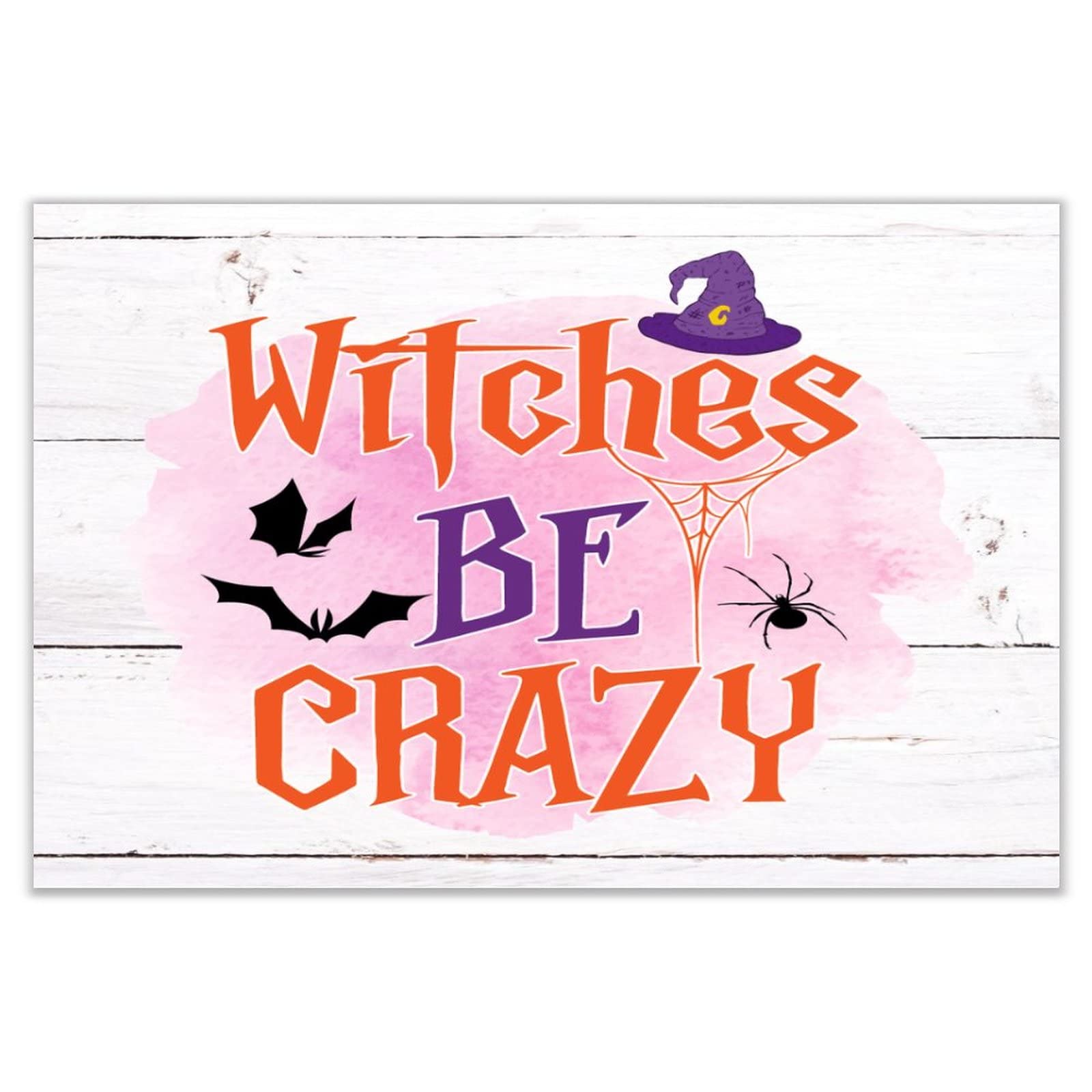 Panneau en bois Witches Be Crazy le cadeau ideal pour feter Halloween