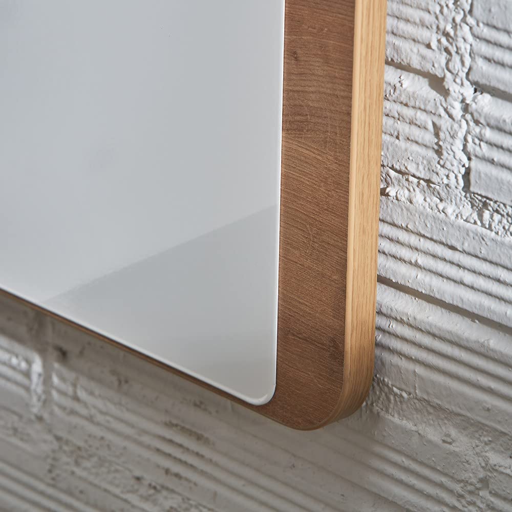 Rocada | Pizarra Blanca y Madera de la Gamma Natural | Pizarra Magnética | Borrado en seco | Pizarra de Pared Elegante | Distintas Posiciones | 75 x 115 cm