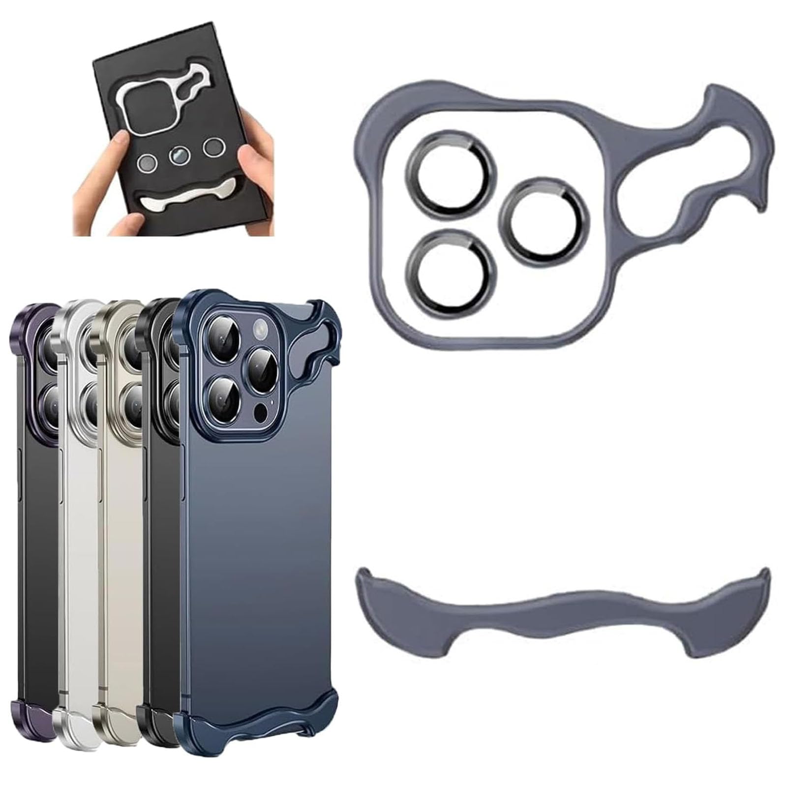 Bumper aluminium iPhone 15 Pro Max ultra fin avec coins antichoc renforcés
