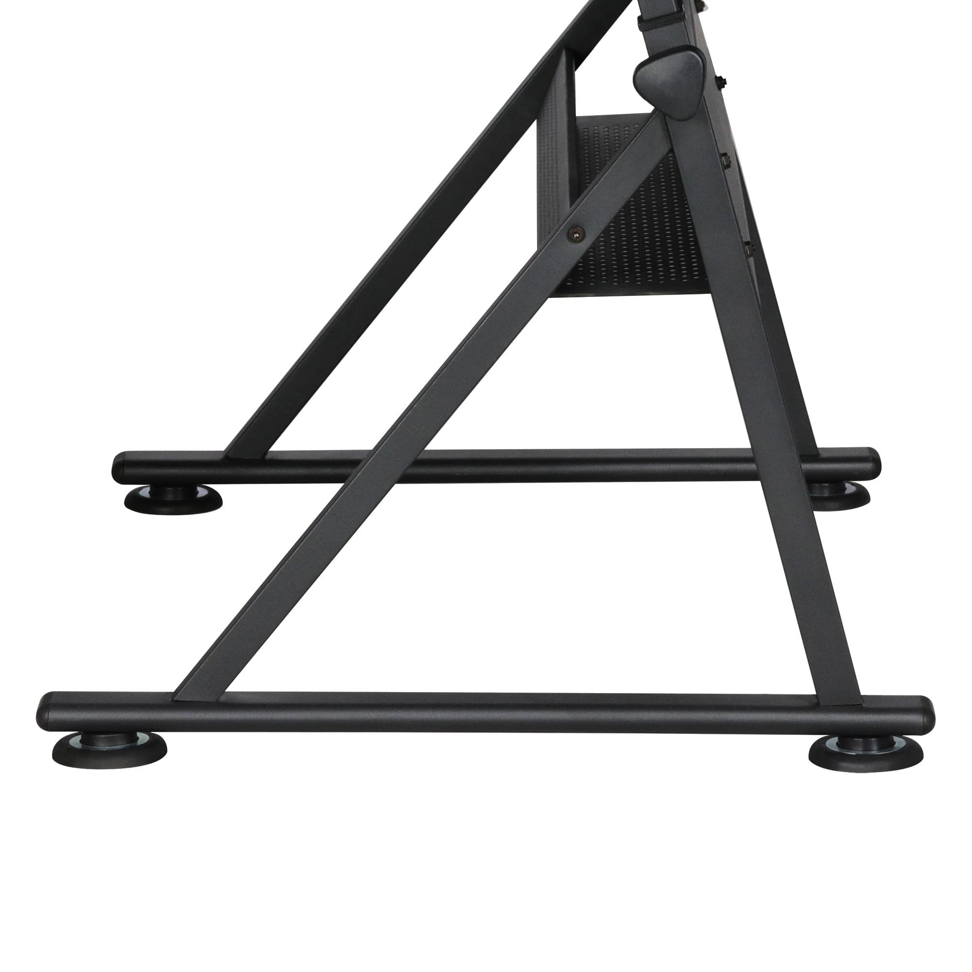 Yaheetech Mesa de Dibujo para arquitectos, Altura Ajustable, Mesa de Trabajo Ajustable, Escritorio para Estudiantes con Taburete y cajones para técnicos, arquitectos, Color Negro