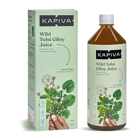 Kapiva Wild Tulsi Giloy Juice | Fresh Tulsi and Neem-grown Giloy to Support Immune Health