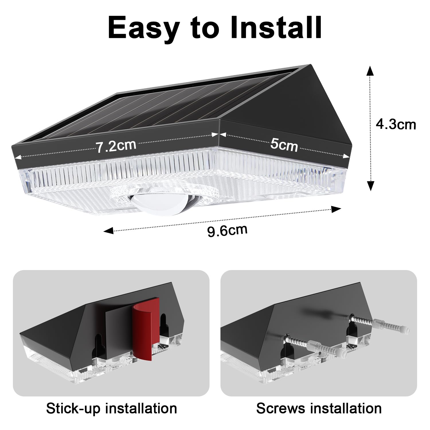 ELLASAY Aplique Solar Exterior Jardín,10 Color modos de RGB LED Luz Solar Exterior,IP65 Impermeable Lámparas Solares,Luces parad valla terraza Patio (4 Pack)