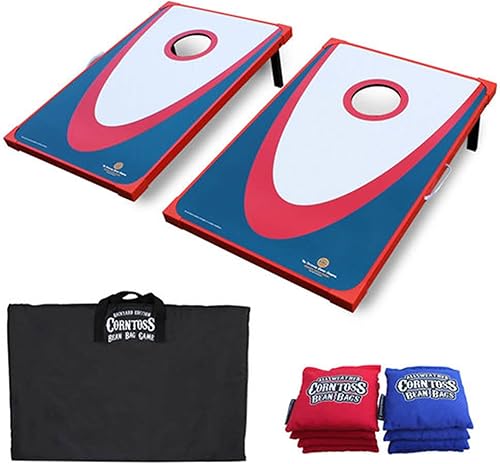 Miniatura 10 de Driveway Games Cornhole Set Tableros y pufs de maíz para puerta trasera