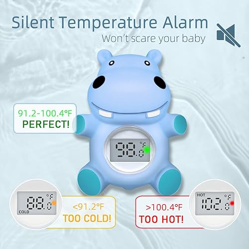 Miniatura 4 de Termómetro de bañera para bebé recién nacido, termómetro de temperatura del agua de la bañera para niños pequeños, juguete flotante de seguridad