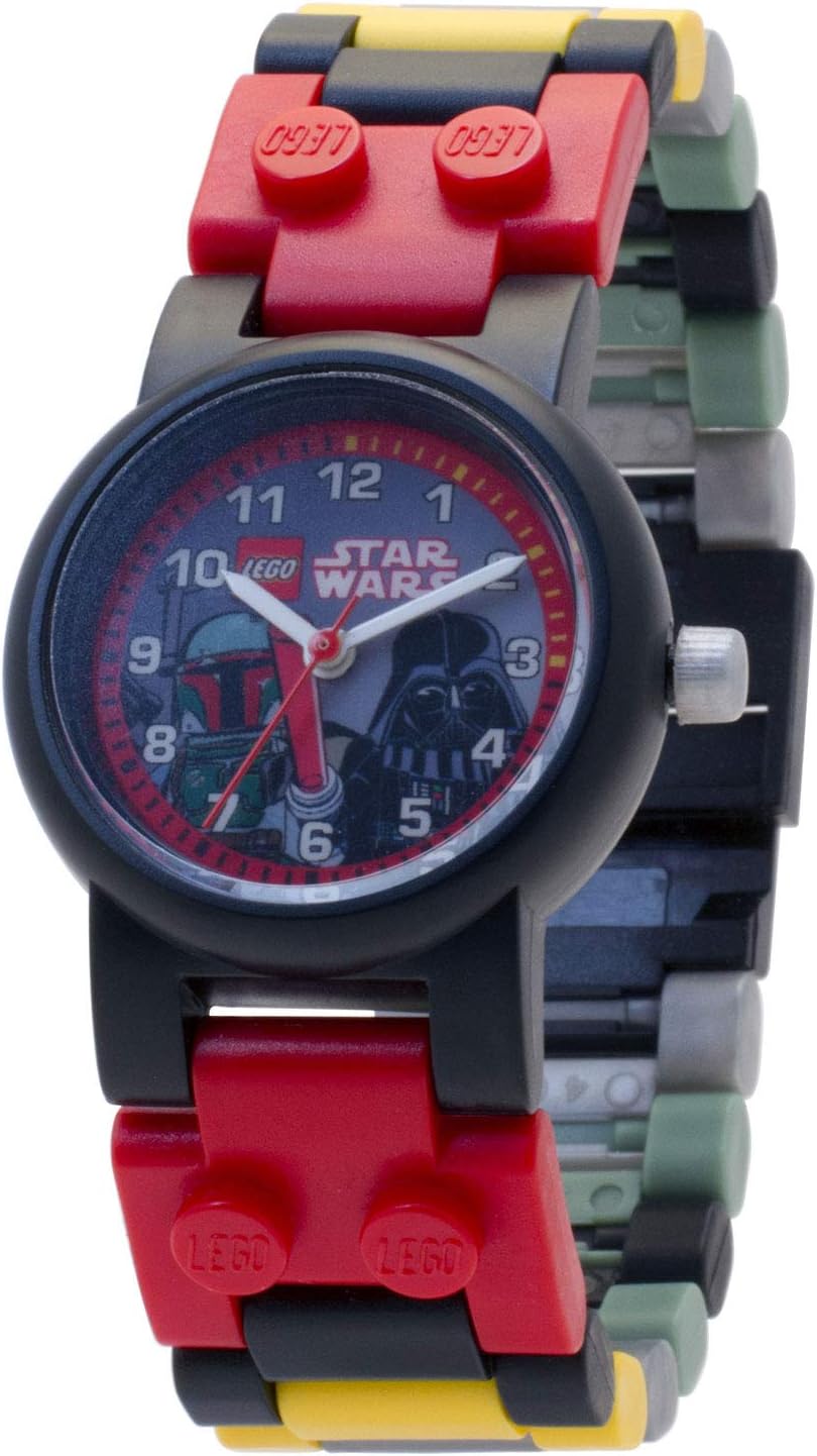 Lego Star Wars 8020813 Boba Fett and Darth Vader Kids Buildable Watch with Link Bracelet and Minifigure