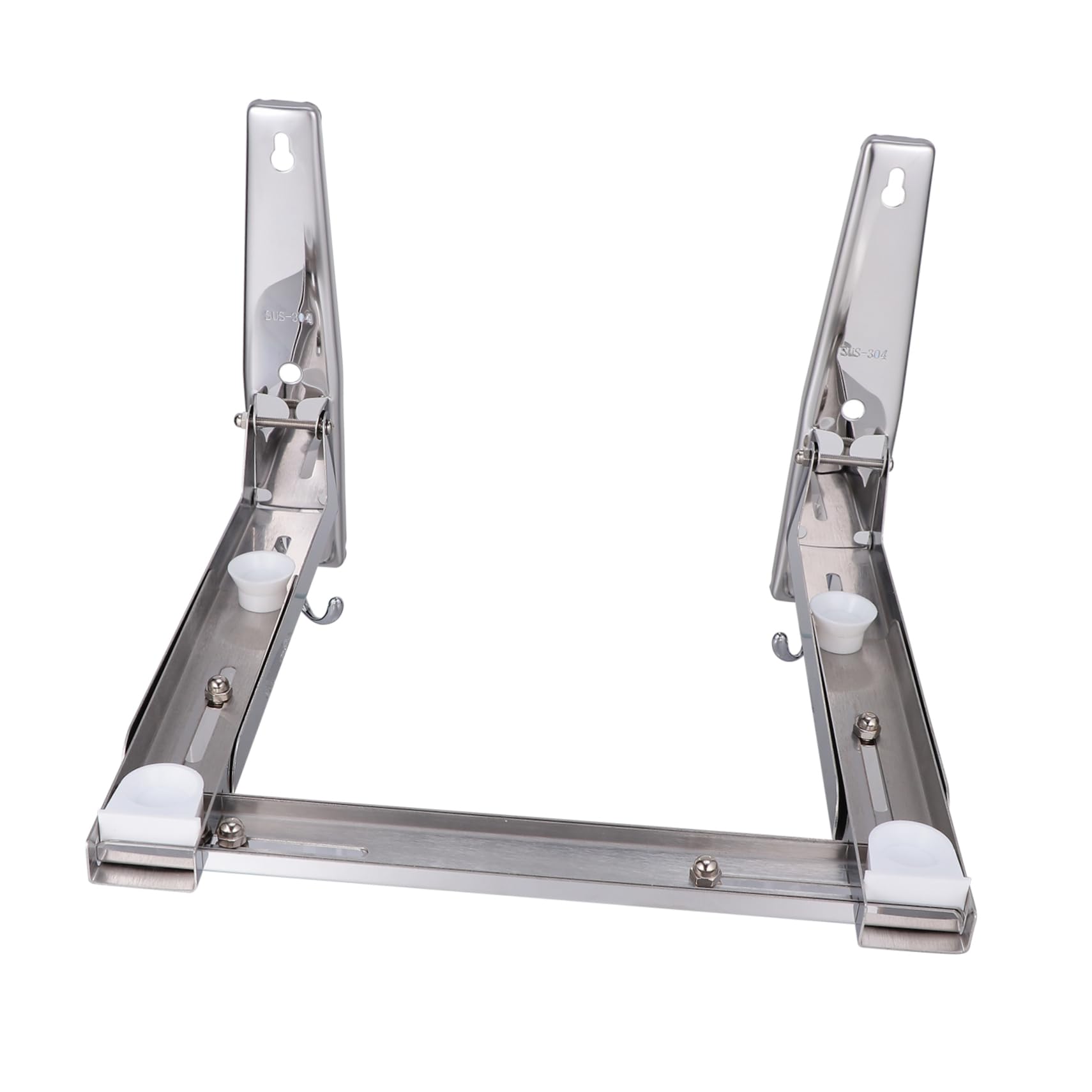 Support micro-ondes mural extensible inox 304 pour gagner de la place