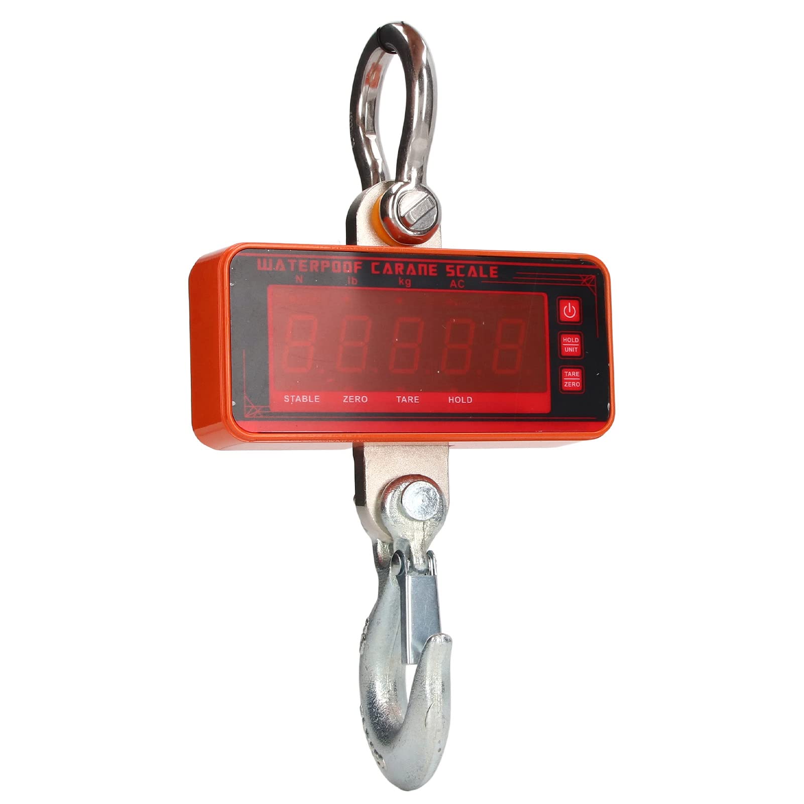 Báscula colgante digital de capacidad de 1500 kg y 3000 lb - Báscula industrial con carcasa de aluminio para almacenes - con pantalla LED resistente al agua y control remoto
