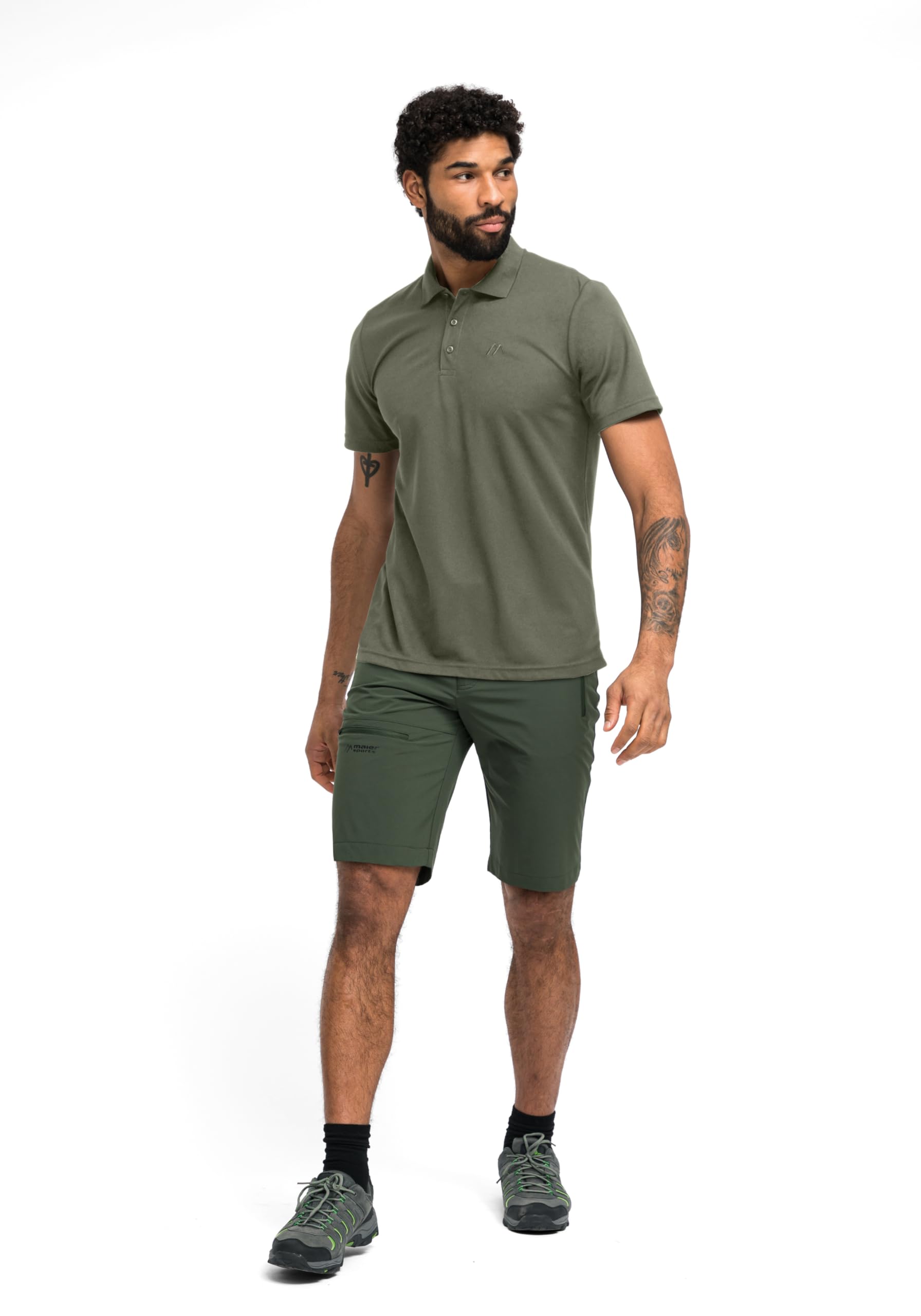 Maier Sports Ulrich Polo Tecnica Uomo | Polo Con Collo a Coste, Materiale Traspirante, Tecnologia Dryprotec, Per Sport e Tempo Libero, Perfetta Per l'Estate