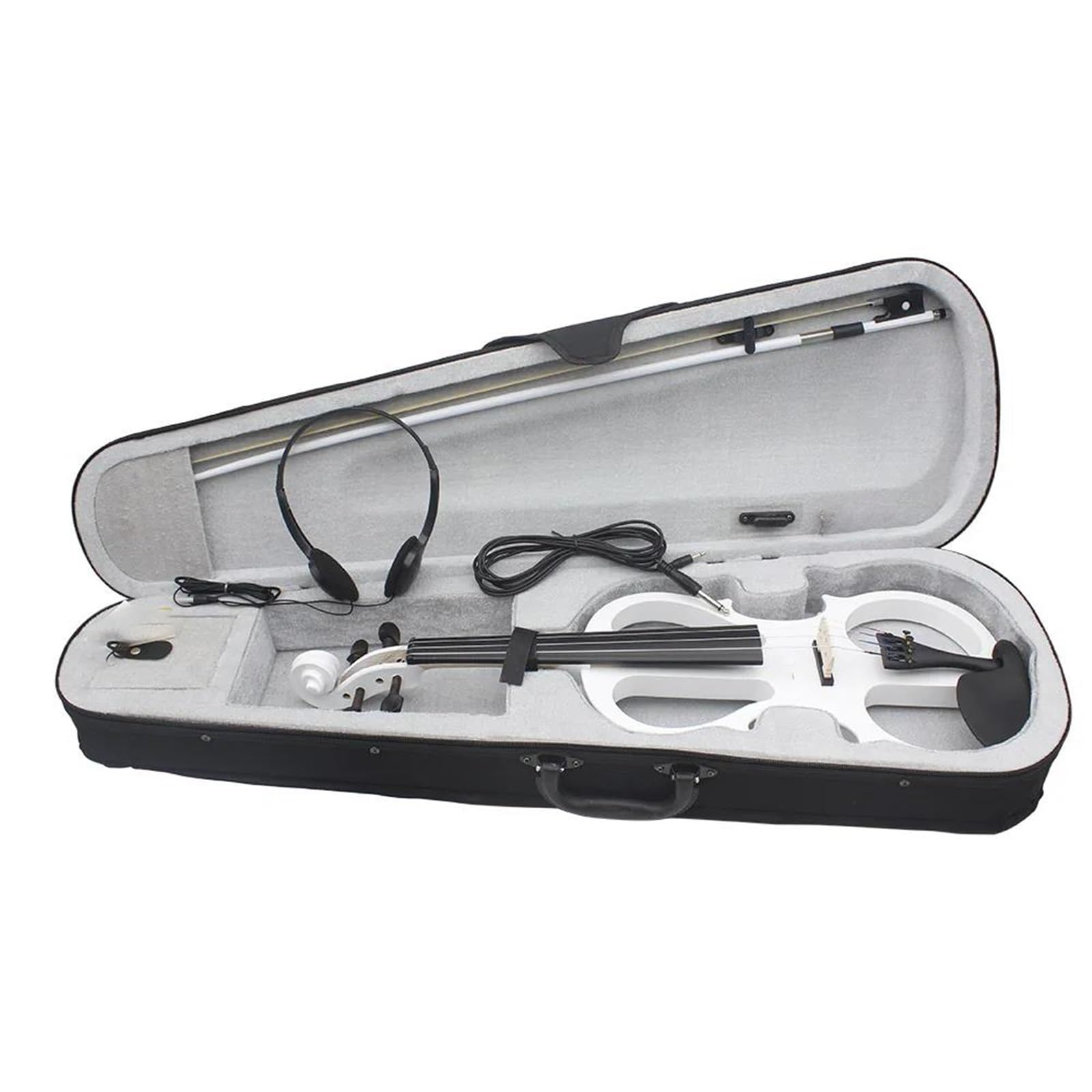 Kit Di Violino Professionale Violino Elettrico 4/4 Violino Elettroacustico Per Principianti Violino Elettrico Silenzioso Con Sintonizzatore Per Cuffie Ad Arco(Violin)