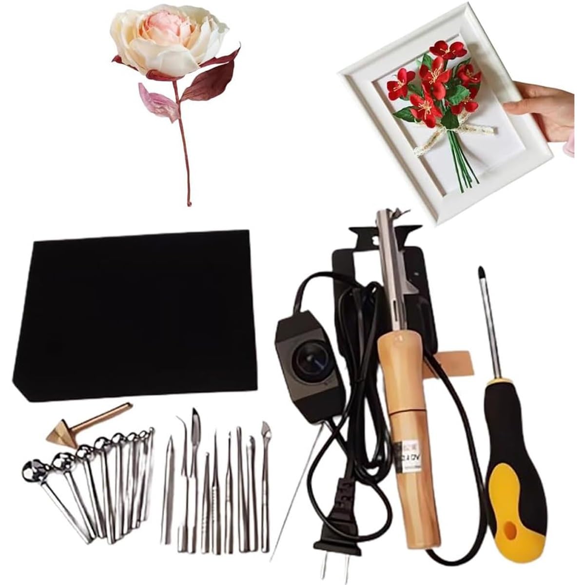 Outil de repassage de feuilles florales à faire soi-même pour atelier créatif DIY