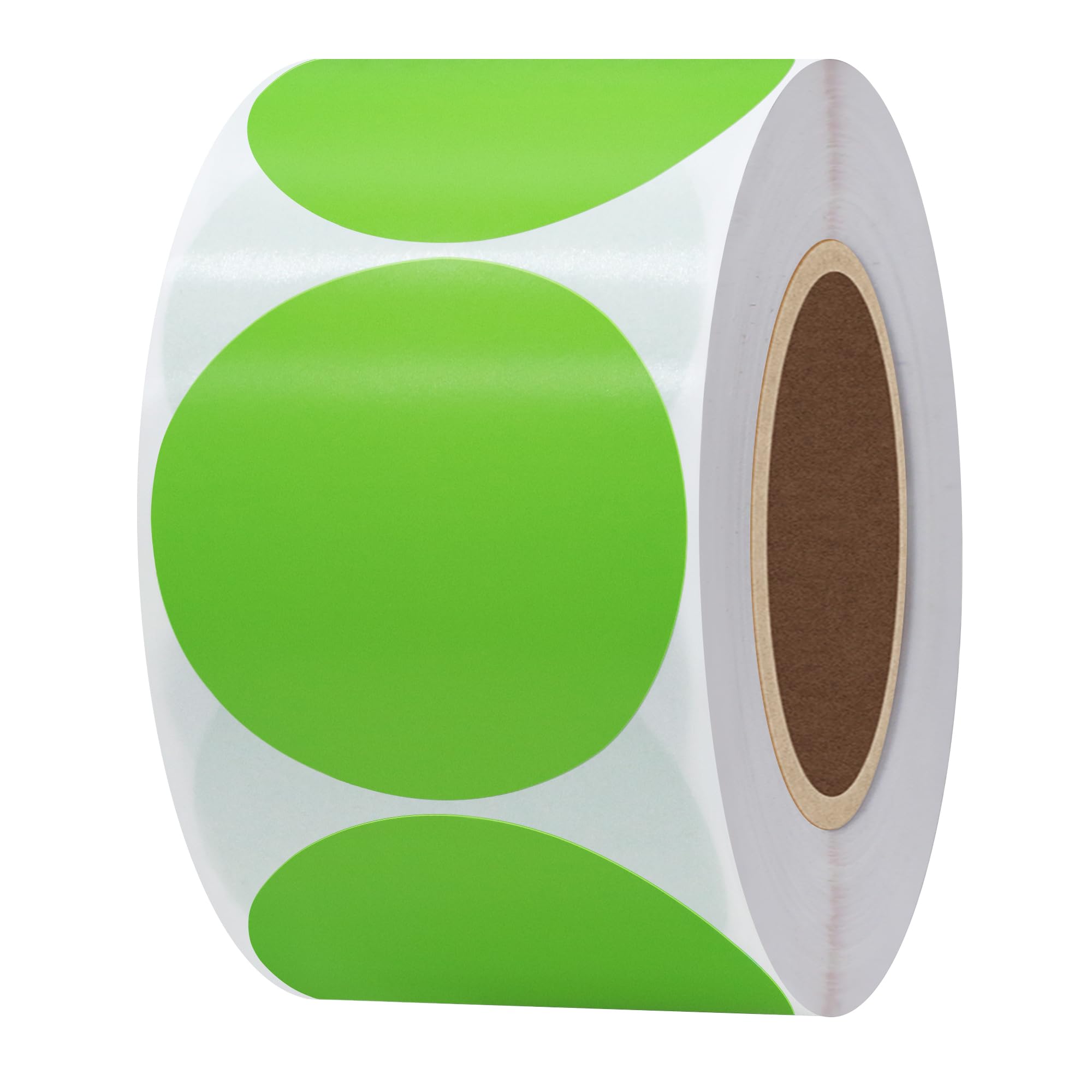 Hybsk 2 inch Circle Color Direct Thermal Stickers Shipping Labels for Barcodes,Name Tag,DIY Logo Design,QR Code,Inventory– Compatible with Zebra,Rollo