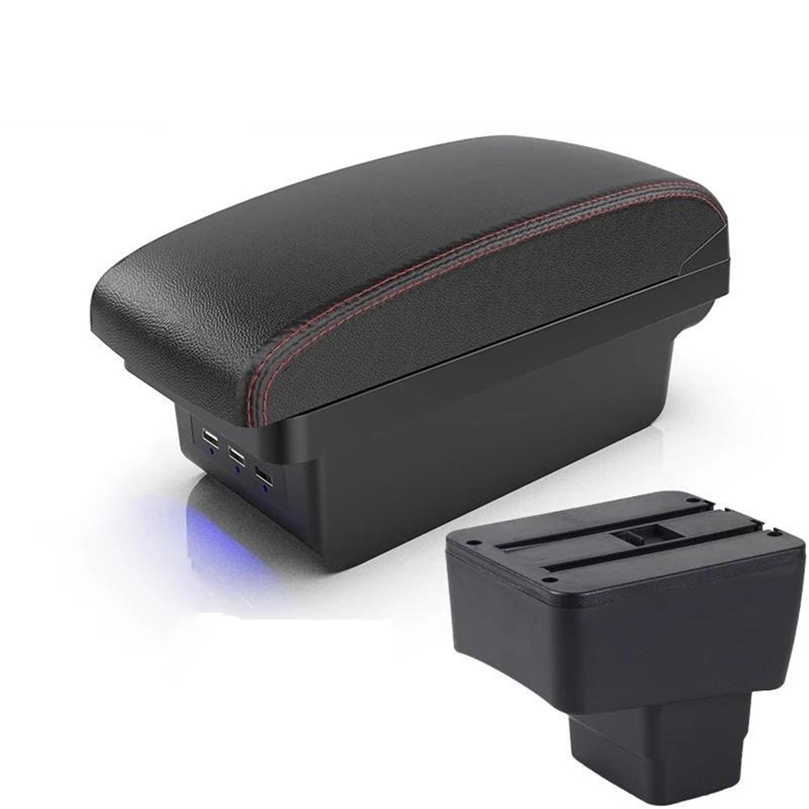 Dtsgcx B Red Line For Mazda 2 For Skyactiv For Version Cx-3 Car Armrest Storage Box Retrofit Interior Accessories(B Red Line)