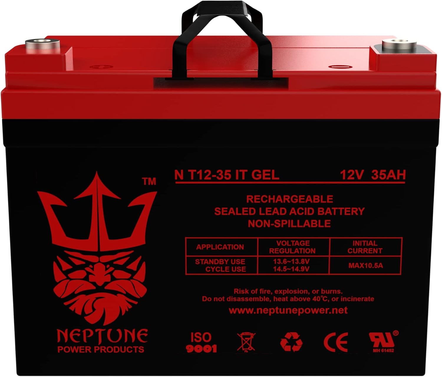 Neptune 12V 35AH GEL Battery GOLDEN TECHNOLOGY GOLDEN COMPANION - 2 Pack