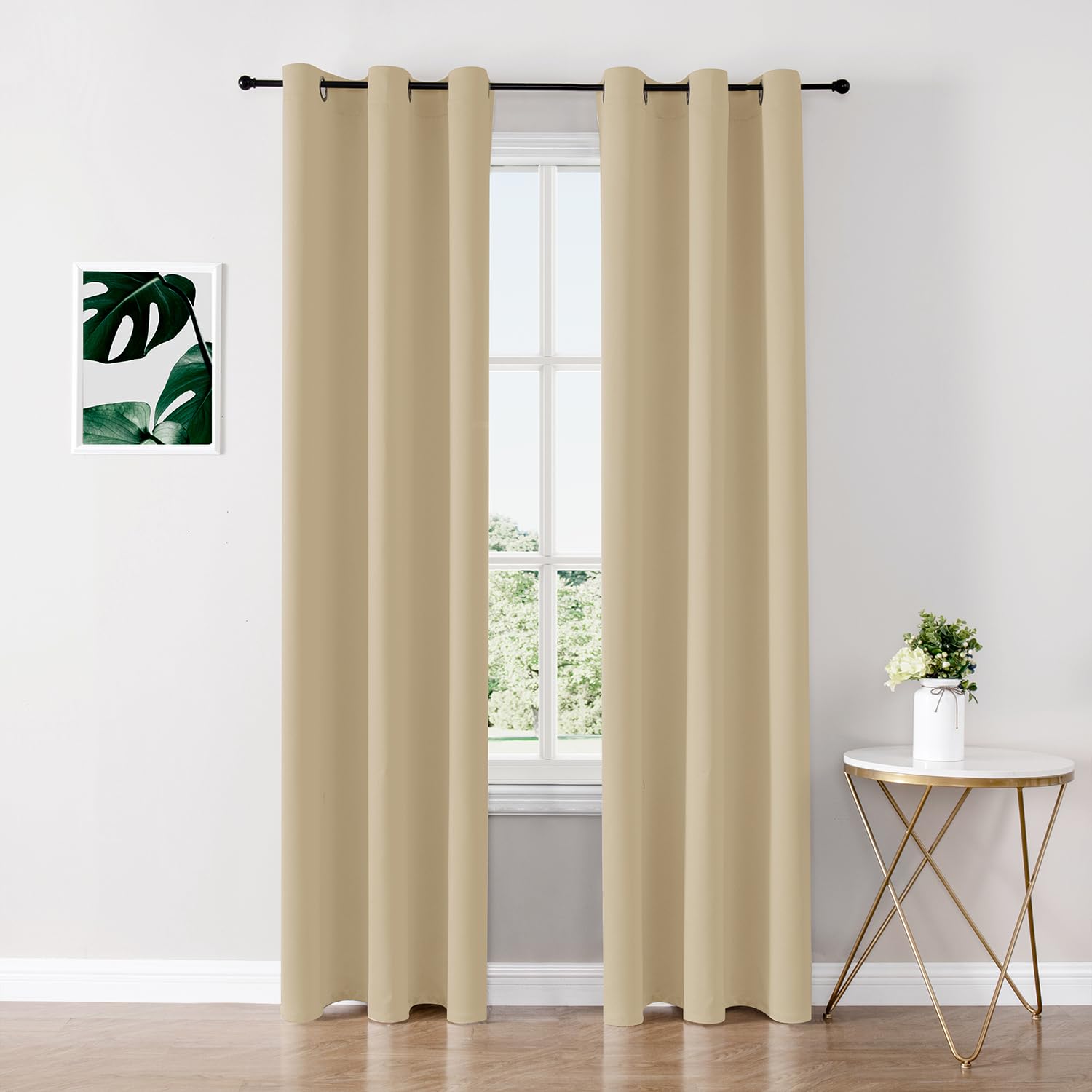 ChrisDowa Blackout Curtains for Bedroom and Living Room 72 Inches Long