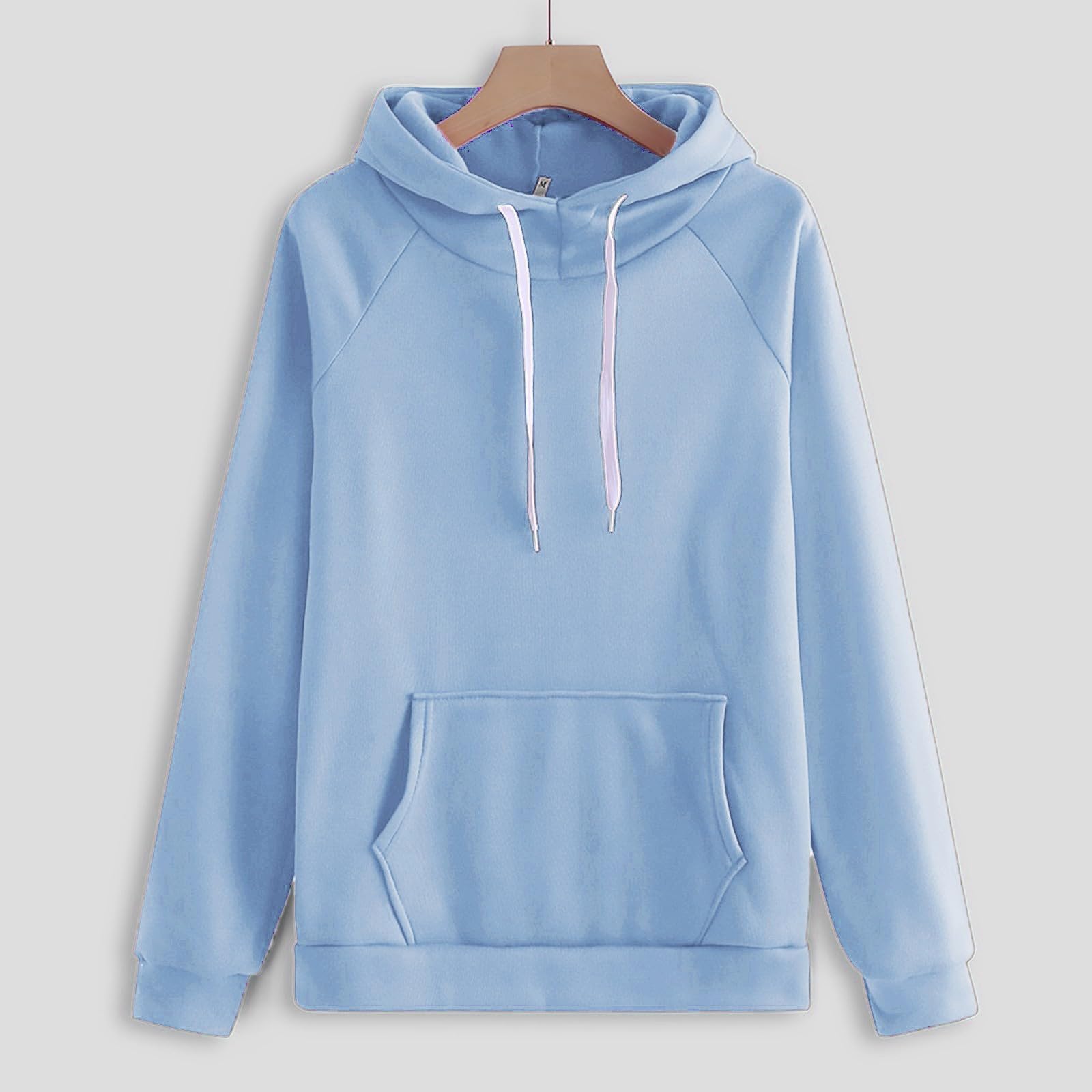 Tenue de loisirs pour femme - Ensemble pyjama côtelé - 2 pièces | Sweat à capuche à manches longues et longue taille élastique, pantalon de loisirs, pyjama avec cordon de serrage et poches