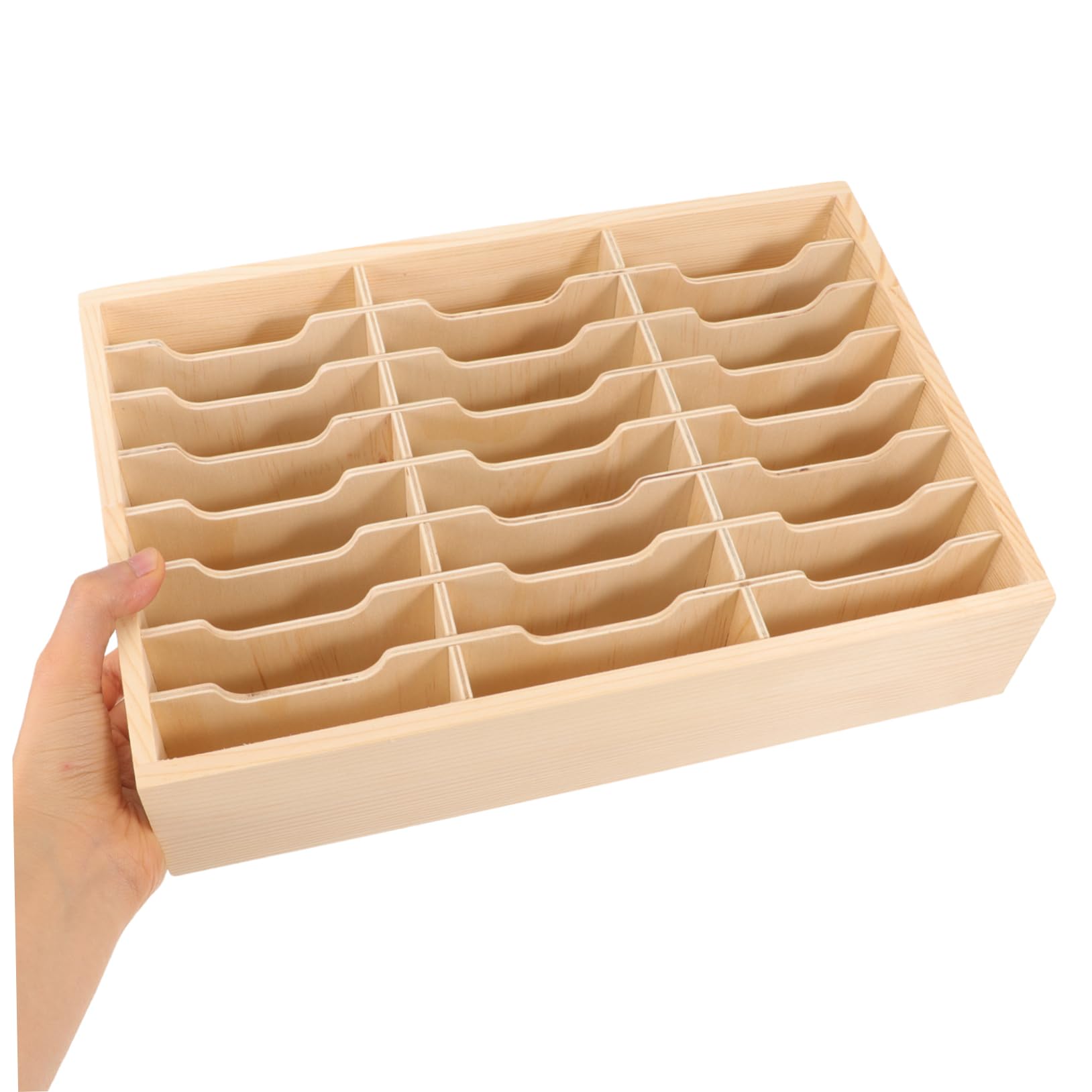 Soporte Para Teléfono Móvil De Madera Múltiples Compartimentos 24 Celdas Caja De Almacenamiento Funcional Organizador De Escritorio Para Aulas y Salas De Reunión