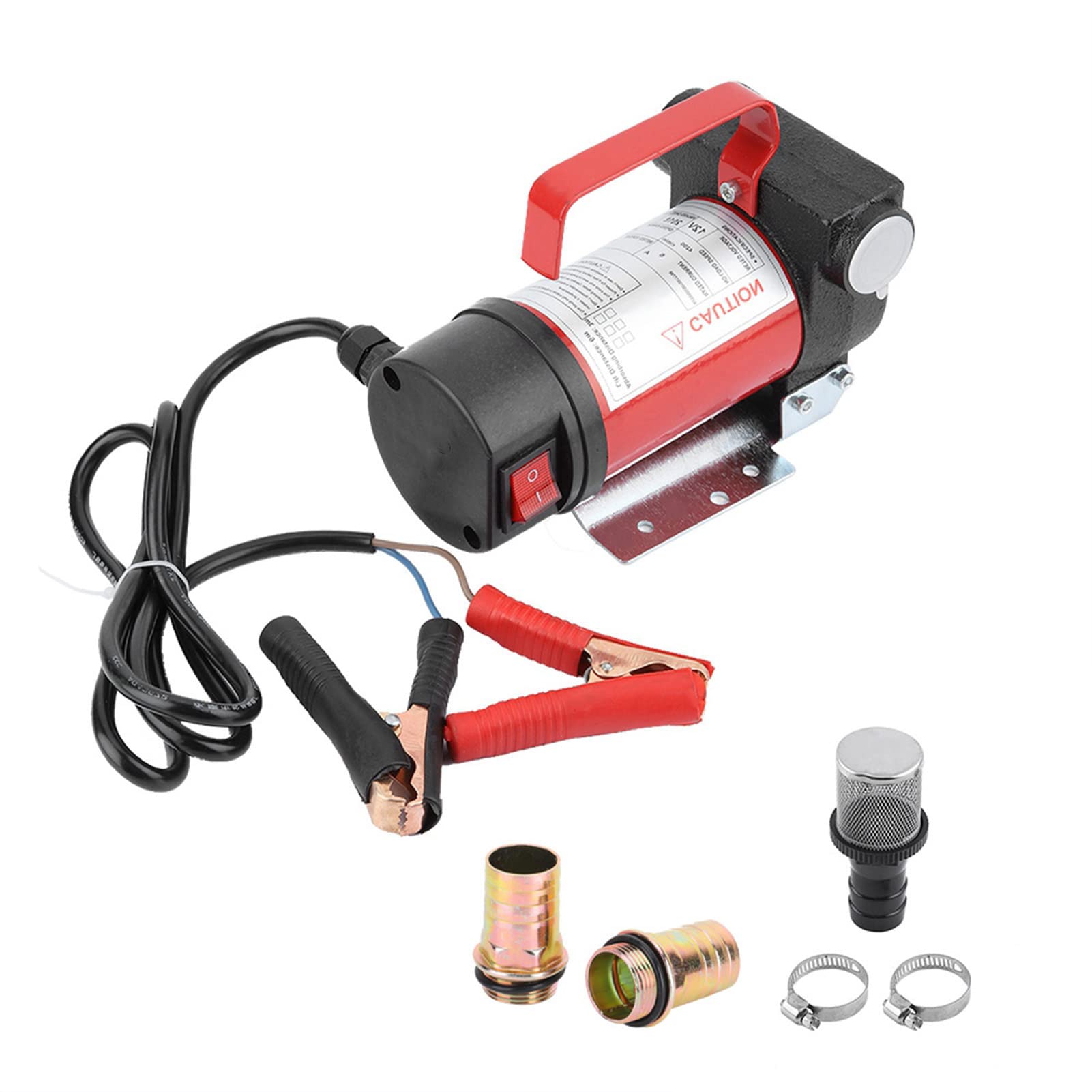 Pompa Travaso Gasolio 12V DC, Pompa Elettrica per Cherosene | 40 L/Min Ghisa Resistente All’usura, Compatta Ma Potente, Autoadescante, IP55, Compatibile con Pistola Carburante, for